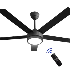 56 Inch 5 Blades Dimmable LED Bulb Ceiling Fan with Light and Remote