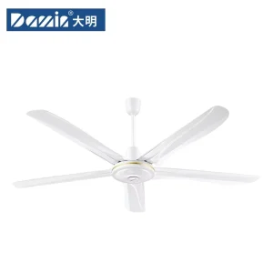 56 Inch 5 Iron Blades Ceiling Fan Pure Copper Motor High Airflow Low Noise Industrial Hanging Fan for Workshop Restaurant