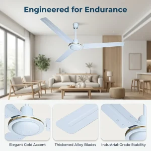 56 Inch Electric High Speed Metro Ceiling Fan to Africa Ghana Nigeria Abidjan with High RPM South America