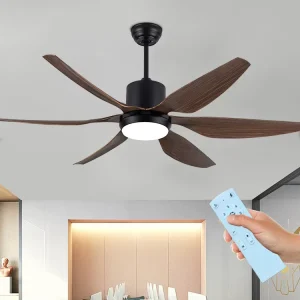 56Inch 6 Blades CB CE Approved Remote Control Bedroom Modern Led Ceiling Fan With Light