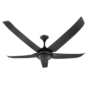 56Inch Black Ceiling Fan 5 Blades ABS Ventilo Plafond 9 Speeds Remote Control Reversible BLDC Ceiling Fan