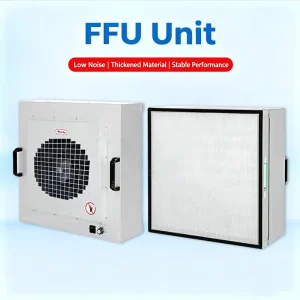575x575mm Compact Cleanroom 99.999% Efficiency 1000m³ h Centrifugal Fan Filter Unit for Cleanroom