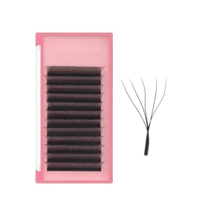 5D W-shaped Eyelash Extension Automatic Flowering W Lashes C/D Curl Individual Fake Eyelashes