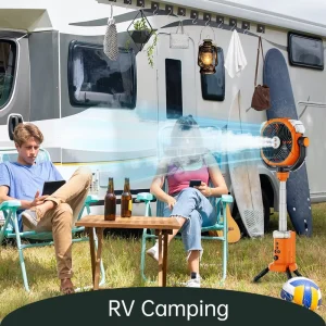 5V Outdoor Cooling Fan 16000mAh Portable Rechargeable Misting Spray Fan Custom Factory for South Africa
