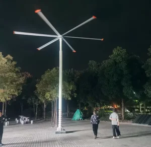 5m HVLS Industrial Waterproof Outdoor Aluminum Motor Floor-Mounted Standing Fan with IE5 Energy Saving