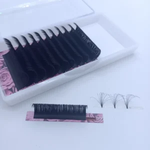 6-30mm High Quality Easy Fan Volume Lash Extensions Soft Dark Black Cashmere Easy Fan Lash Trays 0.03 0.05 0.07mm