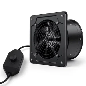 6 8 Inch EC Motor Wall Exhaust Fan with Stepless Speed Controller Built in Backdraft Damper Energy Saving Ventilation Fan