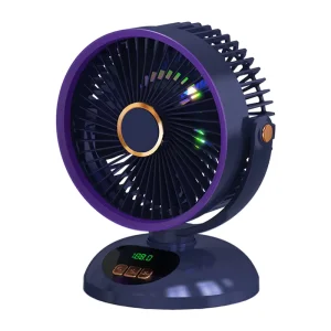 6 Inch Auto Oscillating Desk Circulation Fan BF A170 5 Speed USB Rechargeable LED Ambient Light 3000mAh Household Use