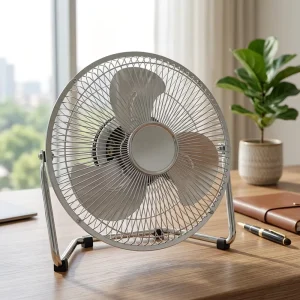 6 Inch Electric Portable Table Fan 3 Metal Blades Mechanical Air Cooling Fan with Gift Box for Home Bedroom Office Use