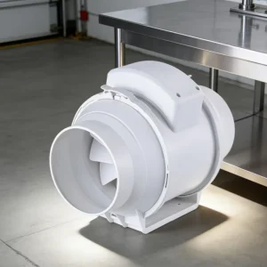 6 Inch Full Plastic Ceiling Mount Inline Duct Exhaust Fan