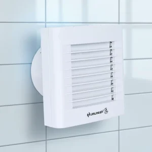 6 Inch High Air Flow Window Wall Mounted Rainproof Dust Proof Exhaust Fan Plastic Jinling 48dB Quiet Low Price 22W