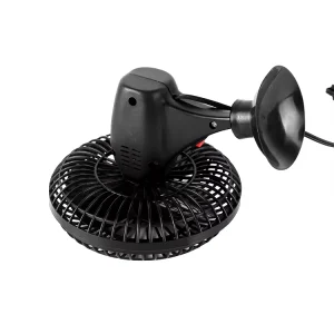 6 Inch Kede HF330 12V Plastic Portable Car Fan 40dB Quiet 4W Strong Suction Cup Dashboard Air Vent Cooler for Truck RV Auto
