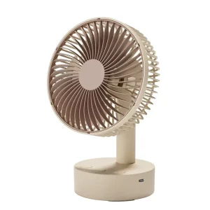 6 Inch USB Rechargeable Oscillating Table Fan Long Battery Life for Office or Bedside Use Small Plastic Desktop Fan