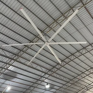 6.1m AC Industrial Ceiling Fan 6 Aluminum Alloy Blades Motor 220V 38 Noise Touch Control Energy Saving Ventilation