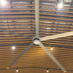 6.3M 20ft Industrial Ceiling Fan with 5 Blades Aluminum Alloy PMSM Motor 220V 85kg 1 Year Warranty for Church