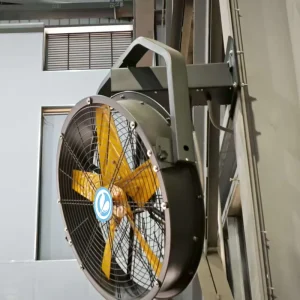 600mm Diameter Durable Metal Wall Mounted Electronic Industrial Fan 5 Blades 45dB Quiet Outdoor Household Hotel Use Black Motor