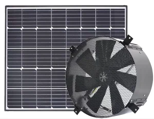 60W Solar Roof Exhaust Fan 14 Inch Solar Attic Fan for Warehouse Greenhouse Workshop Garage Energy Saving Ventilation