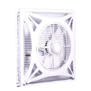 60x60CM 14 Inch High Speed Ceiling Exhaust Fan 6 Speed Light Remote App Controlled Low Noise PP Material Household Use