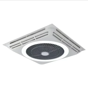 60x60cm Recessed Ceiling Fan Light with LED Ring Light 30W Inverter Motor 6-Speed Stepless Remote Control for Office Hotel