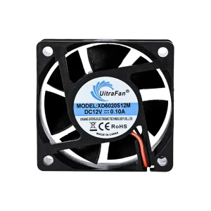 60x60x20mm Brushless DC6020 Axial Cooling Fan Sleeve Bearing Low Noise Brushless Fan CE RoHS for Power Supply&Medical Equipment