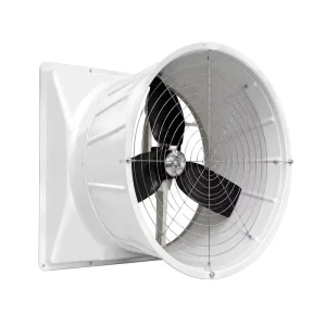 610mm Axial Flow Fan with Return Air Valve 15300m3/h High Airflow FRP Copper Motor 380V Wall Fan