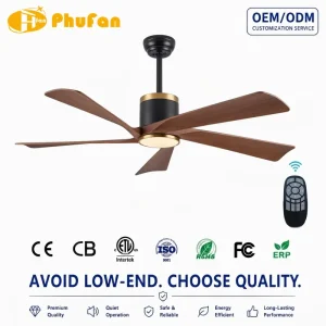 65 Inch LED Ceiling Light with Fan Remote Control Electric Fan for Household Use Wifi Ceiling Fan