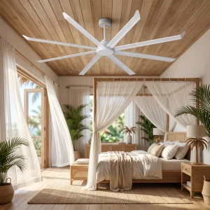6ft 7ft 8ft 10ft Modern LED Ceiling Fan Daylight 6000K Metal Construction 8 ABS Blades BLDC Reversible DC Motor Remote Control