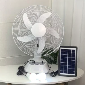 7 9.9 Inch Rechargeable Remote Control Plastic Table Fan Eco Friendly Portable Solar USB Battery Powered Electric Outdoor Hotel