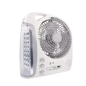 7 Inch Bladeless Solar & USB Powered Portable Foldable Lighting Fan with 2-Speed for Outdoor Car RV Use