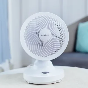 7 Inch Compact Electric Desk Fan Remote Control Mini Box Oscillation Plastic Spanish Ventilation Low Noise 3 Speed 3 Blades Home