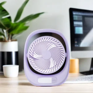 7 Inch Table Desk Fan Type C Brushless Motor Rechargeable Mini Portable Cooling Air Fan Home Household Garage Ceiling
