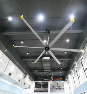 7.3m(24ft) HVLS 1.5kw Ceiling Fan Industrial Large Ceiling Fan with PMSM Motor Factory Workshop Perceived Temperature Reduction