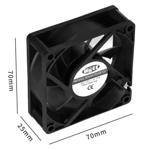 7025 DC Dual Ball Bearing 70mm 24V Electric Exhaust Fan OEM ODM Industrial Square Axial Flow Fan Radiator Ventilation