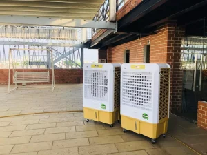 70L Portable AC Powered Evaporative Air Cooler 4000 5999 CFM Airflow Energy Saving Swamp Cooler Garage Industrial Workshop Home