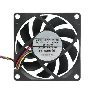 70x70x15mm DC12V 0.26A 4 wire PWM Speed Control Axial Flow Fan PD7015B12VH Industrial Control Cooling Fan