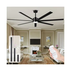 72″ Aluminum Blades BLDC Fan Remote Control Smart Electric Outdoor Household Hotel Use 3CCT LED Ceiling Fan