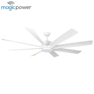 72 Inch Modern Fancy White Industrial LED Orient Ceiling Fan with Light High Quality DC Motor Air Cooling Remote Control