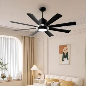 72In Modern DC ABS Ceiling Fan with Remote Control LED Light Indoor Outdoor Commercial Ceiling Fan for Hotel Villa