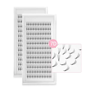 7D Handmade Narrow Premade Eyelash Extension Fans Long Stem Pointy Base Korean PBT Synthetic Fiber 12 Rows