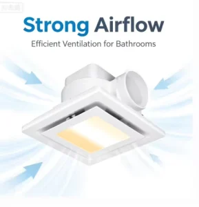 8/10/12-inch Square Exhaust Fan with MemoryFunction & Three-Color Light for Commercial and Home Use