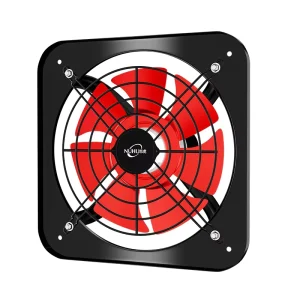 8 16inch Red Exhaust Fan with Louvers Bathroom Ventilation Fan Kitchen Household Exhaust Fan Powerful Air Extractor Range Hood