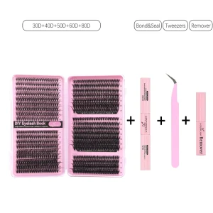 8 16mm Super Long DIY Cluster Eyelash Handmade Synthetic Volume Individual Lashes for Party Stage Drag Queen Performance Use