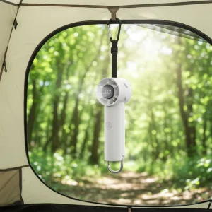 8 FS2667 Mini Handheld Wearable Rechargeable 1200mAh Battery Cooling Portable Fan Outdoor Use 100 Speed Plastic