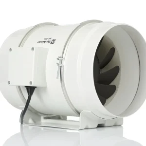 8 Inch EC Axial Flow Fans for Air Ventilation Black Plastic Blade Centrifugal Fans Duct Pipe Type 736CFM 3000RPM SAA Approve
