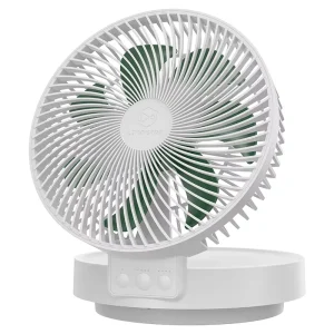 8 Inch Rechargeable Oscillating Table Fan With Magnetic Remote Control Auto Oscillationg Function Timer Function Night Light