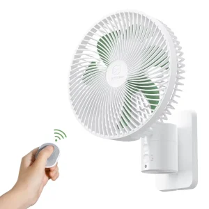 8 Inch Wall Mount Oscillating Fan With 4 Speed Settings Energy Saving 90 Degree Oscillating Remove Control Timer Function