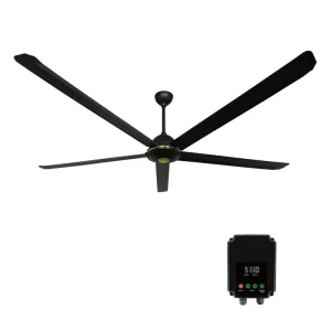 80” 2M Large Industrial Ceiling Fan Fully Enclosed Pure Copper Motor Strong Airflow Power Saving DC Ceiling Fan with Wall Mount