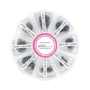 800 Pre Made Loose Mink Lashes 8 15mm Length Pointy Base Synthetic Hair Eyelashes 0.07mm Thickness Mixed Fans