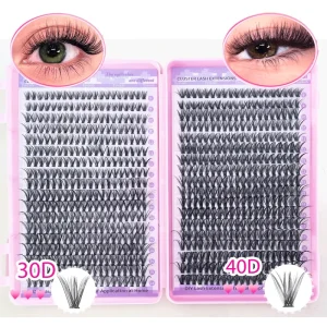 800Pcs DIY Lash Extension Kit Custom Private Label Segment Lashes and Volume Cluster Eyelashes Fan Eyelashes
