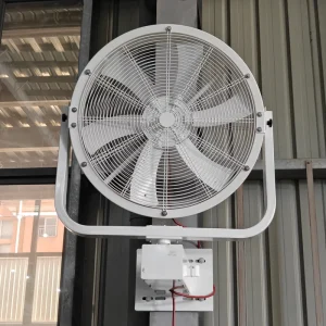 800mm Industrial Mist Fan 220V IP65 Greenhouse Water Spraying Public Place Wall Mount Oscillating Fog Fan